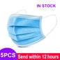 Blue disposable nonwoven 3-layer surgical face masks from BackupMyFilesNow.com, 200-pack, homologated for medical use.