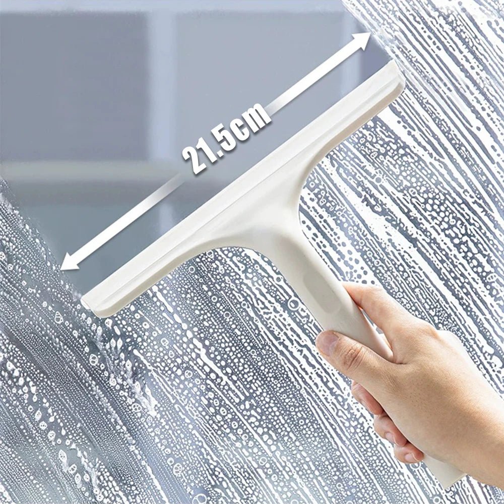BACKUPMYFILESNOW.COM® 3-in-1 window cleaning squeegee with spray bottle, microfiber scrub, and mirror wiper for household and car use