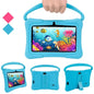 Blue 2025 new 7-inch rugged tablet by BackupMyFilesNow.com with parental controls, educational apps, Android 10, and silicone case.