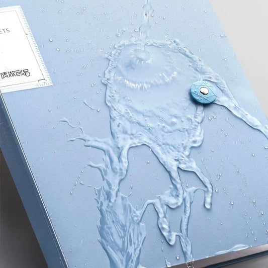 Blue BackupMyFilesNow.com A4 desktop storage file folder, waterproof, dustproof, large capacity document organizer for office use