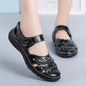 Women's summer leather hollow sandals by BackupMyFilesNow.com, featuring breathable design and comfortable fit in blue.