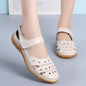 Women's summer leather hollow sandals by BackupMyFilesNow.com, featuring breathable design and comfortable fit.