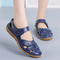 Women's summer leather hollow sandals by BackupMyFilesNow.com, featuring breathable design and comfortable fit.