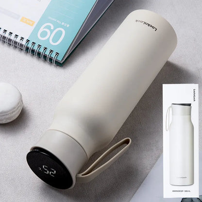 Blue stainless steel portable vacuum cup by BACKUPMYFILESNOW.COM®, 500ml capacity, with a sleek design and secure lid.