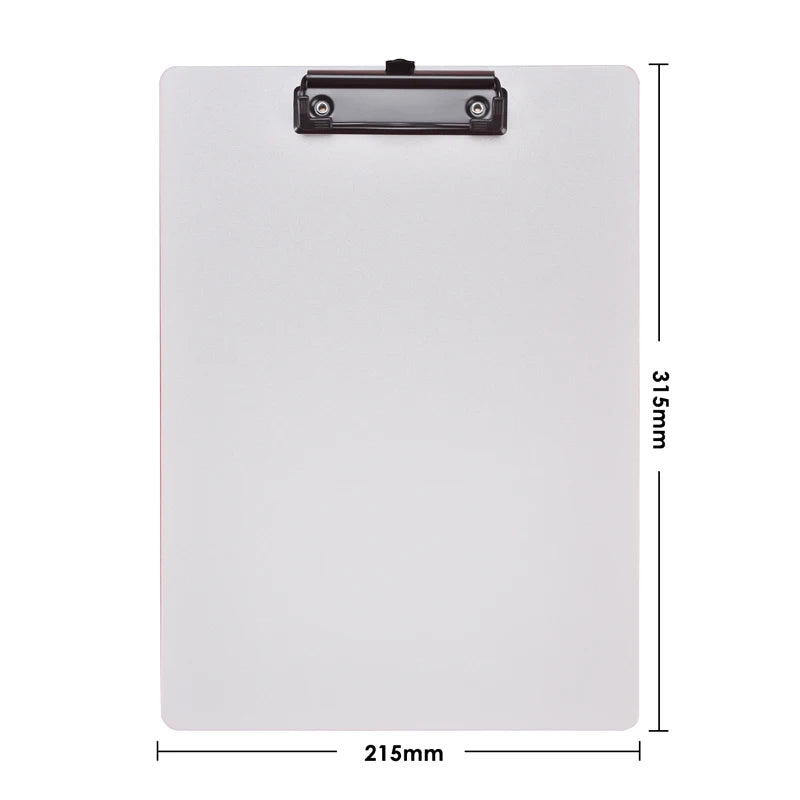 Blue A4 file folder clipboard with writing pad, memo clips, and test paper storage organizer for school and office supplies.