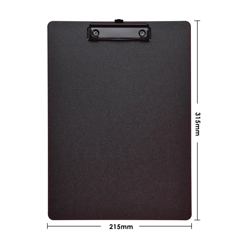 Blue A4 file folder clipboard with writing pad, memo clips, and test paper storage, ideal for school and office organization.