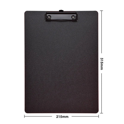 Blue A4 file folder clipboard with writing pad, memo clips, and test paper storage, ideal for school and office organization.
