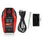 Blue car smart key with LCD touch screen, universal TK800+ remote keyless entry for start-stop engine button models