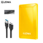 BackupMyFilesNow external USB 3.0 hard drive in blue, available in 320GB, 500GB, or 1TB, durable for PC and laptop data backup.