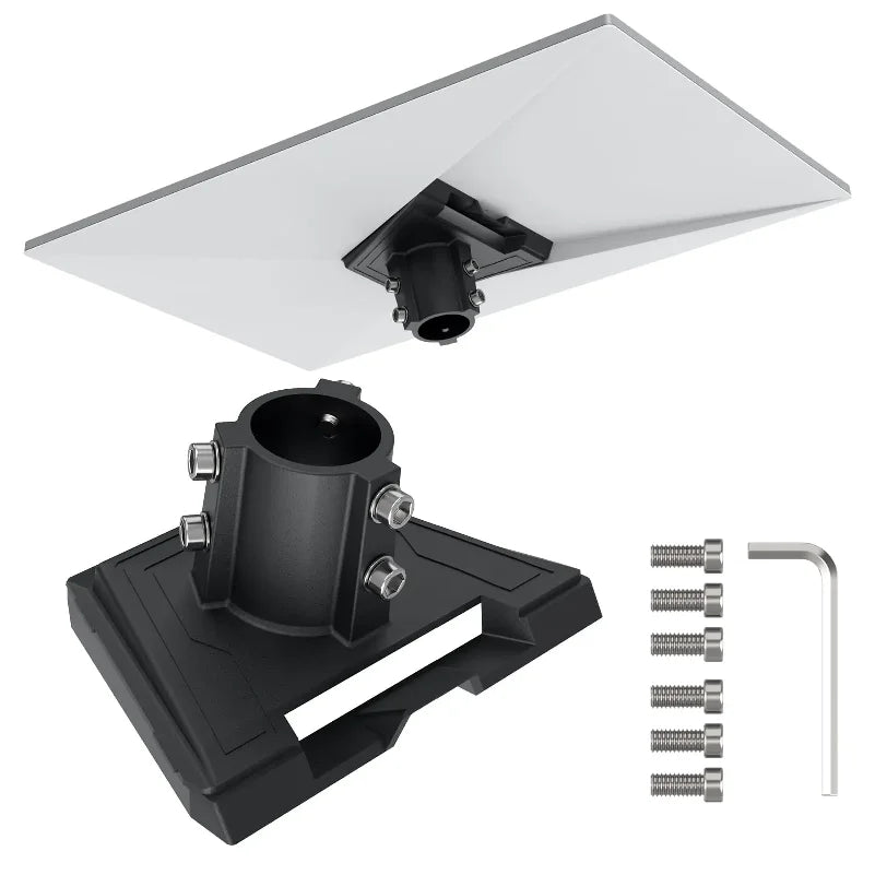 BackupMyFilesNow.com® blue pipe adapter for Starlink Gen 3 roof pole mount and wall stand, round mounting kit for Starlink V3 dish.