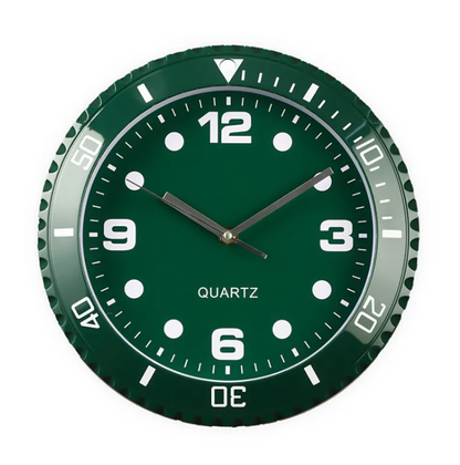 Blue Italian home living room quartz clock by BACKUPMYFILESNOW.COM®, retro noiseless design, suitable as a stylish wall or desk clock.
