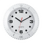 Italian home living room quartz watch clock by BACKUPMYFILESNOW.COM®, retro noiseless design with a blue face and classic style.