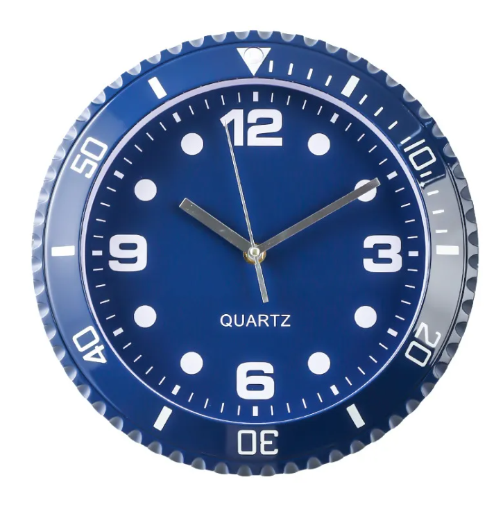Italian Home living room quartz clock by BACKUPMYFILESNOW.COM®, vintage noiseless design with a retro-style watch.