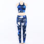 Women's floral print yoga set with bra and leggings, stylish and comfortable activewear from BACKUPMYFILESNOW.COM®.