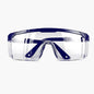 Industrial-grade safety goggles with clear anti-fog lenses, designed for men and women, fit over glasses for eye protection.