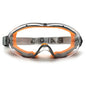 Industrial-grade safety goggles with clear anti-fog lenses for men and women, designed to fit over glasses for eye protection.