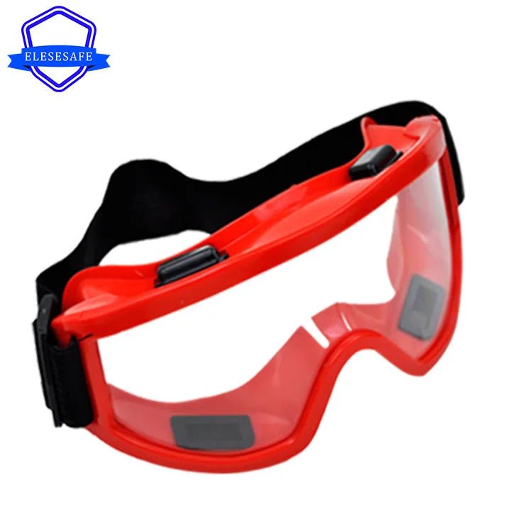 Blue impact-resistant safety goggles by BACKUPMYFILESNOW.COM® with wide view, windproof, anti-dust protection for work and DIY safety.
