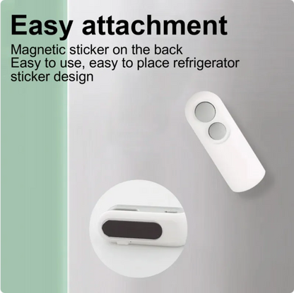 Blue portable USB rechargeable vacuum sealer from BACKUPMYFILESNOW.COM, compact kitchen appliance for food preservation.