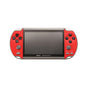 Blue and red portable handheld retro gaming console with a small screen and control buttons, ideal for pocket retrogaming fun.