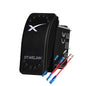 Blue and red LED 12V Starlink rocker switch, waterproof marine toggle switch for Starlink dish antenna and router control in SUV.
