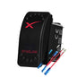 Blue and red LED 12V Starlink rocker switch, waterproof marine toggle for Starlink dish antenna and router control in Strada Hilux SUV.