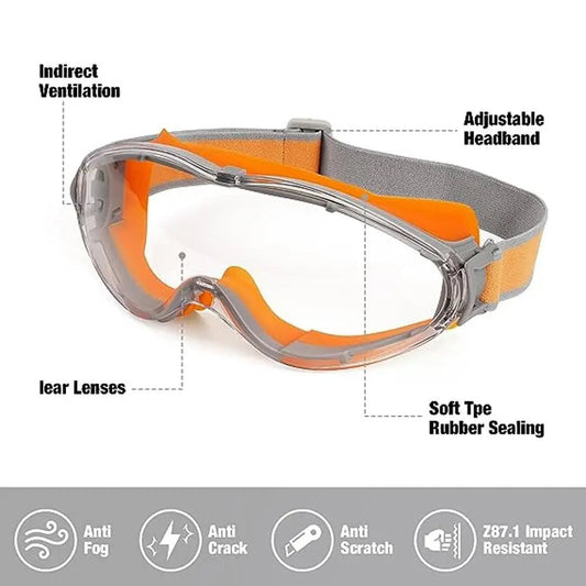 Blue safety glasses by BACKUPMYFILESNOW.COM® with anti-UV, waterproof tactical design for riding and skiing eye protection.