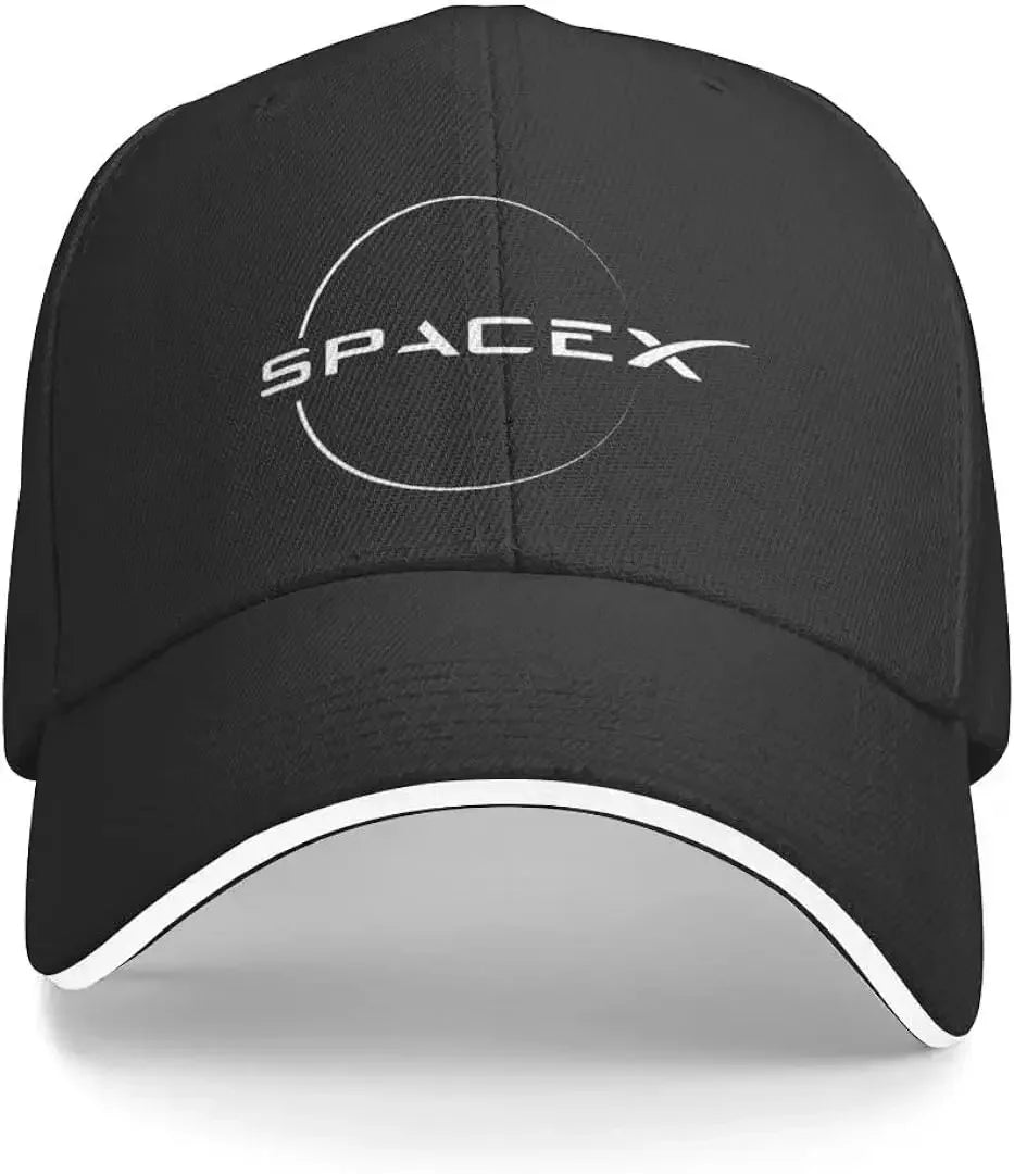 Blue SpaceX baseball cap for men and women, adjustable space-themed fashion hat with athletic style.