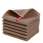Blue cotton dishcloths with honeycomb texture, soft and absorbent kitchen dish rags for cleaning and face washing.