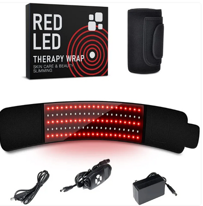 Blue LED Infrared Belt Therapy Device from BackupMyFilesNow.com showing a wearable belt with LED lights for infrared therapy.