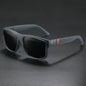 Pair of blue polarized vintage sunglasses for men, stylish driving eyewear with a designer look and UV protection.