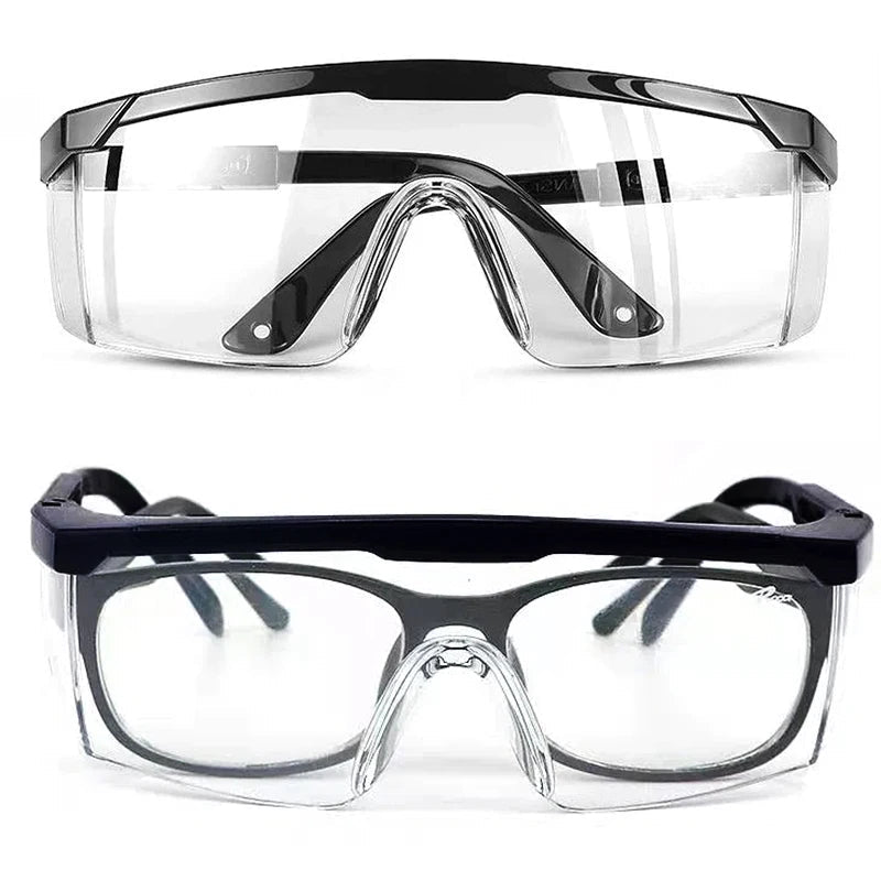 Blue BACKUPMYFILESNOW.COM® safety goggles with clear lenses, designed for industrial, motocross, cycling, and dust protection.