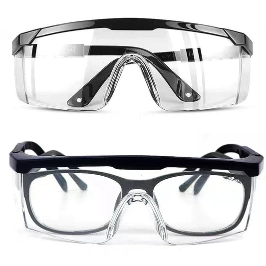 Blue BACKUPMYFILESNOW.COM® safety goggles with clear lenses, designed for industrial, motocross, cycling, and dust protection.