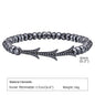 Black triangle bead bracelet for men and women, unisex stretch hematite wristband with handmade gallstone accents.