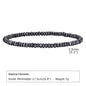 Black triangle beads bracelet for men and women, unisex stretch hematite wristband, handmade stylish jewelry by Vnox.