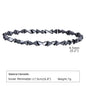 Black triangle beads bracelet for men and women, unisex stretch hematite wristband, handmade jewelry with stylish design.