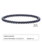 Black triangle beads bracelet for men and women, unisex stretch hematite wristband with handmade gallstone jewelry accents.