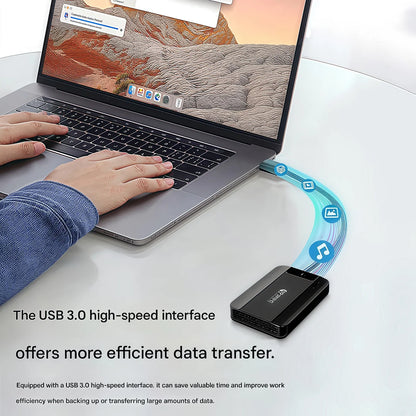 Data Fox Dual-Use External HDD X25 in black and silver, 2.5-inch metal case with USB 3.0 for game storage and PC backups