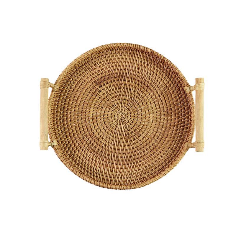 Upgraded rattan woven storage basket for snacks and fruits, featuring a stylish, breathable design from BACKUPMYFILESNOW.COM®.