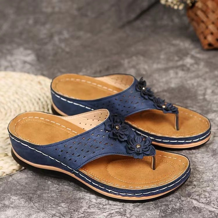 Women's hollow platform sandals by BACKUPMYFILESNOW.COM® featuring stylish design and comfortable slip-on slippers.