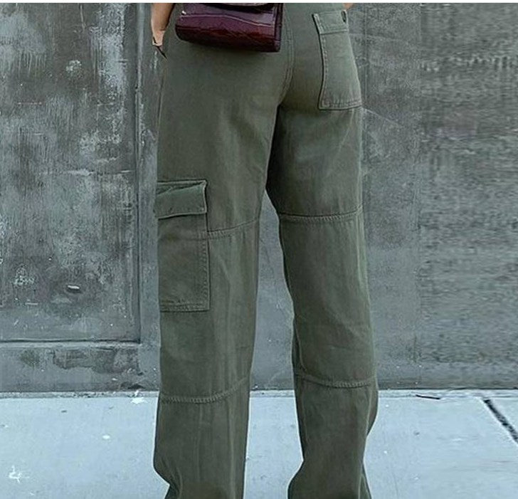 Vintage wide leg denim cargo pants for women, featuring a relaxed fit and multiple pockets, from BACKUPMYFILESNOW.COM®.