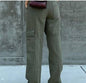 Vintage wide leg denim cargo pants for women, featuring a relaxed fit and multiple pockets, from BACKUPMYFILESNOW.COM®.