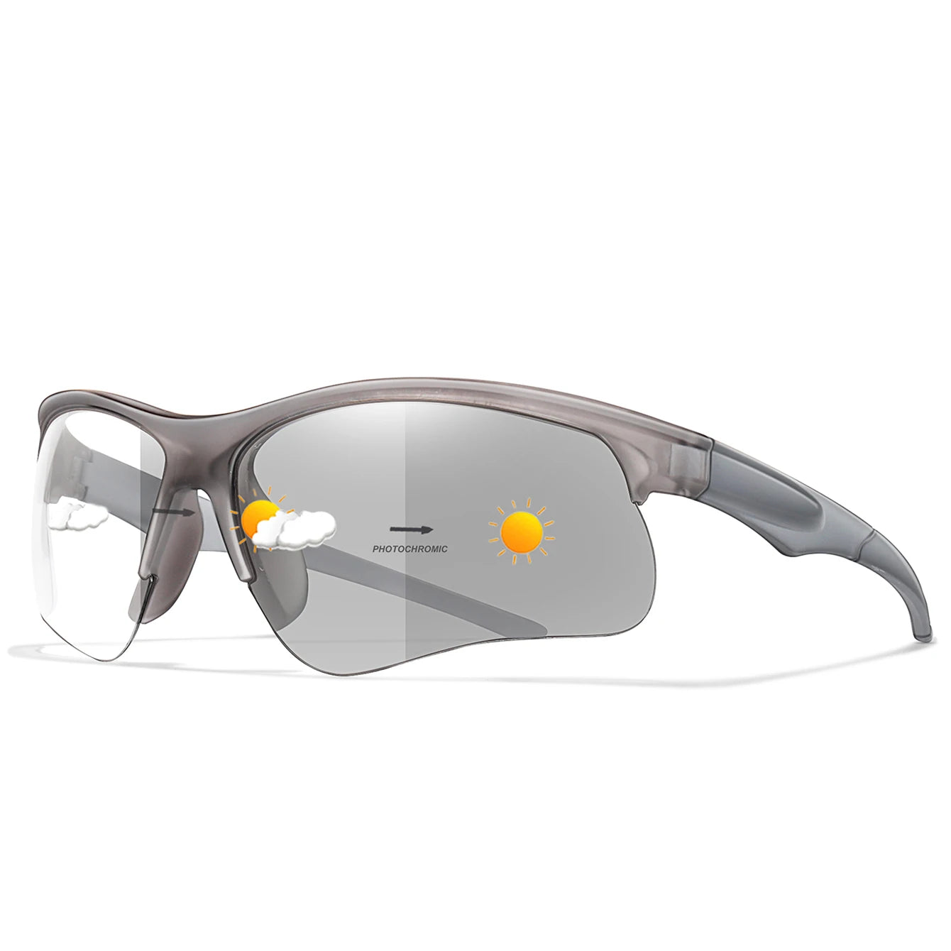 Photochromic sunglasses for men and women, outdoor sports eyewear, windproof cycling goggles, stylish and functional bike sunglasses