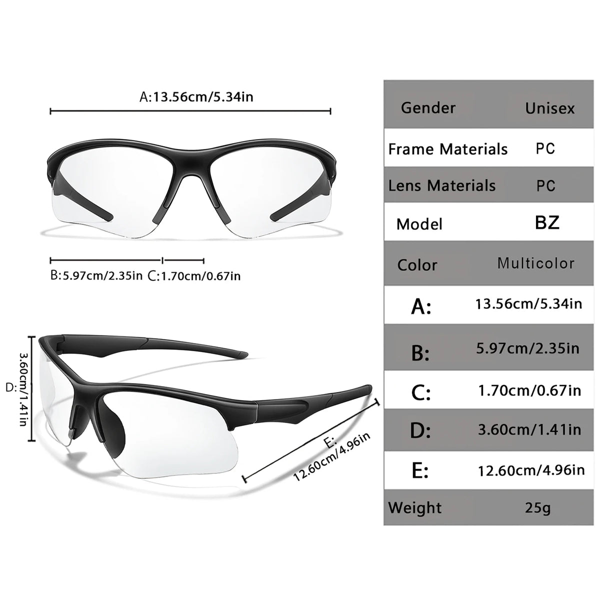 Photochromic sunglasses for men and women, outdoor sports eyewear, windproof cycling glasses, stylish MTB and running goggles.