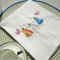 Set of 100 embroidered cloth table napkins, absorbent kitchen tea towels, 45x70cm, perfect for photography props and dining.