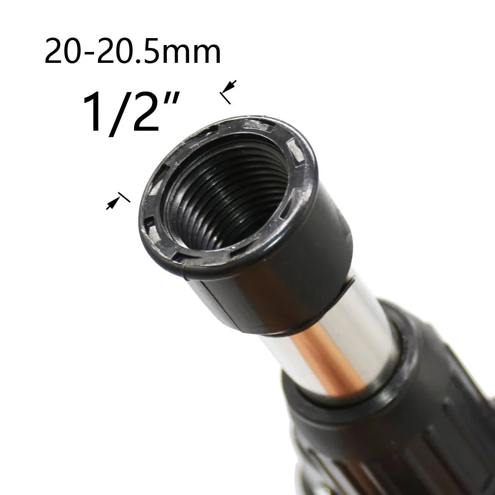 Automatic rotating sprinkler with metal support tripod for garden irrigation, watering lawns and plants efficiently.