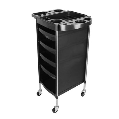 Stainless steel hairdressing trolley with six layers, large capacity storage for salon perm and dyeing tools, by BackupMyFilesNow.com.