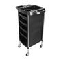 Stainless steel hairdressing trolley with six layers, large capacity storage for salon perm and dyeing tools, by BackupMyFilesNow.com.