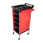 Stainless steel hairdressing trolley with six layers, large capacity, for salon perm, dyeing tools, and barber shop organization.