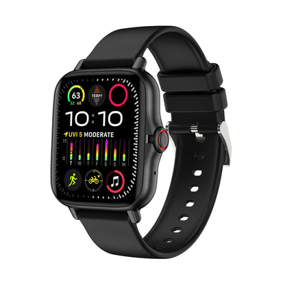 Silver steel 2024 Smart Watch with 1.44-inch color screen, Bluetooth call, blood oxygen and pressure monitoring for women and men.