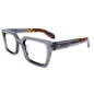Oversized acetate glasses for women and men with wide top frame and clear prescription-ready lenses, trendy and stylish eyewear.
